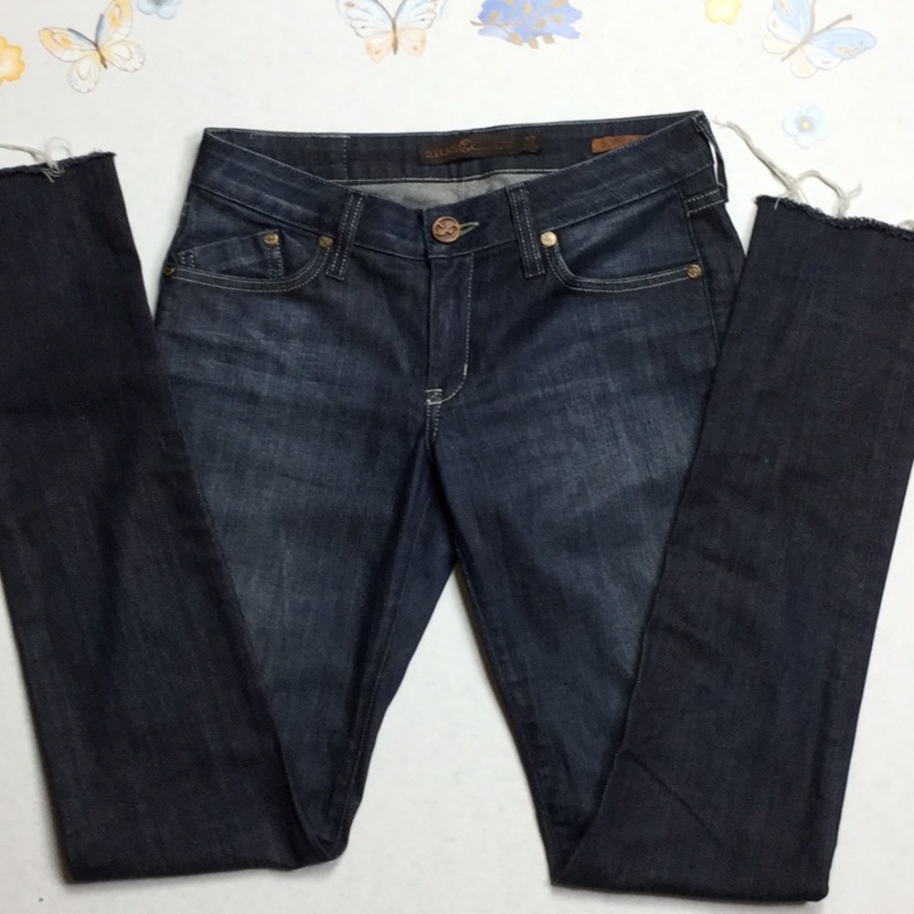 Dylan George Sophia raw edge skinny jeans sz 27